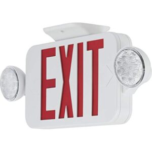 progress commercial pecue-ur-30-rc led exit sign combo, white