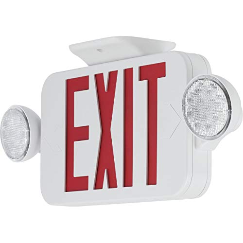 Progress Commercial PECUE-UR-30-RC LED Exit Sign Combo, White