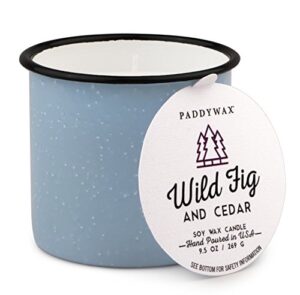 paddywax alpine collection scented soy wax candle, 9.5-ounce, wild fig and cedar