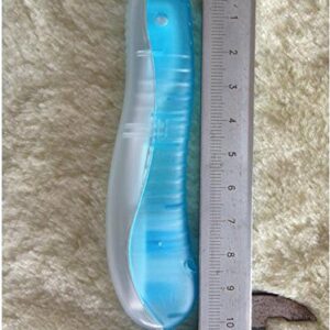 Yosoo Light Blue Portable Compact Foldable Toothbrush, Toothbrush Rod can be Opened and Deposited into Brush, Keep Brush Clean,for Travel Camping Hiking or Outdoor Acivities