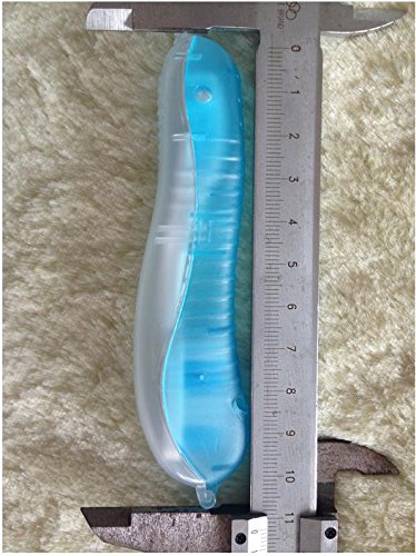 Yosoo Light Blue Portable Compact Foldable Toothbrush, Toothbrush Rod can be Opened and Deposited into Brush, Keep Brush Clean,for Travel Camping Hiking or Outdoor Acivities