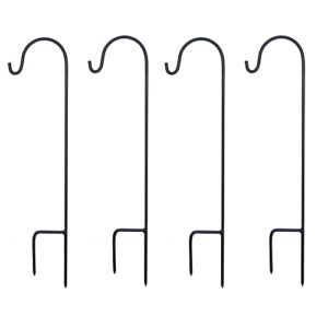 lumabase metal shepherd's hooks, 18" - set of 4