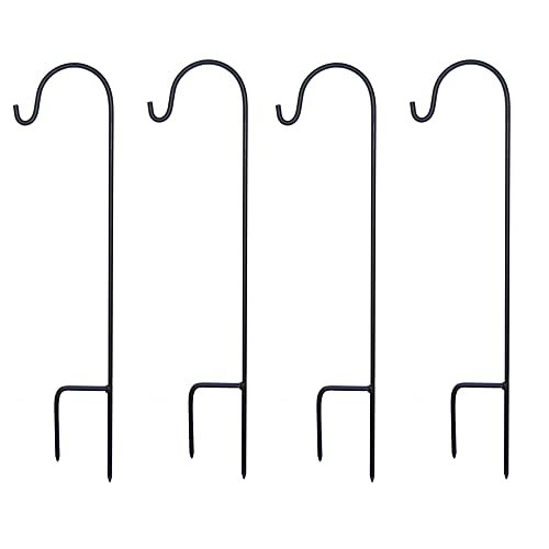 LumaBase Metal Shepherd's Hooks, 18" - Set of 4