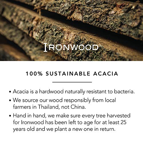 Ironwood Gourmet Big Catch Cutting Board, Acacia Wood, 10.5 x 15 x 1.25 inches