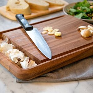 Ironwood Gourmet Big Catch Cutting Board, Acacia Wood, 10.5 x 15 x 1.25 inches