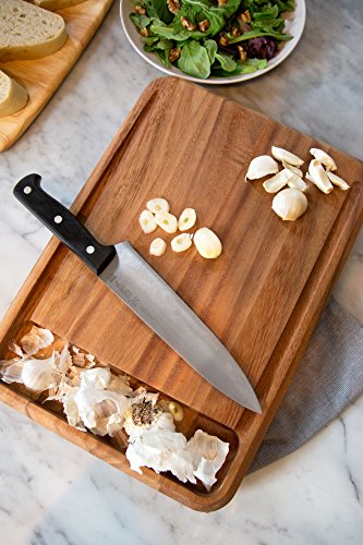 Ironwood Gourmet Big Catch Cutting Board, Acacia Wood, 10.5 x 15 x 1.25 inches