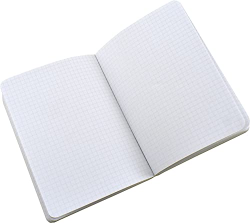 Zequenz Classic 360 Signature Series, Size: A6 Small, Color: Black, Paper: Grid, Soft Cover Notebook, Soft Bound Journal, 4" x 5.5", 200 sheets / 400 pages, Squared, Grid pattern, Graph premium paper