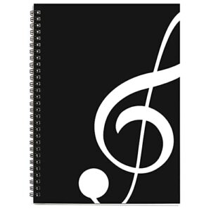 maxcury blank sheet music composition manuscript staff paper art music notebook black 100 pages 26x19cm (black music)