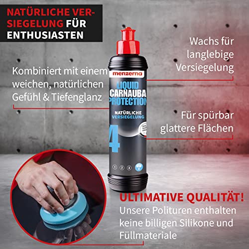 Menzerna Liquid Carnauba Protection 8oz - Natural sealing blend for enthusiasts.