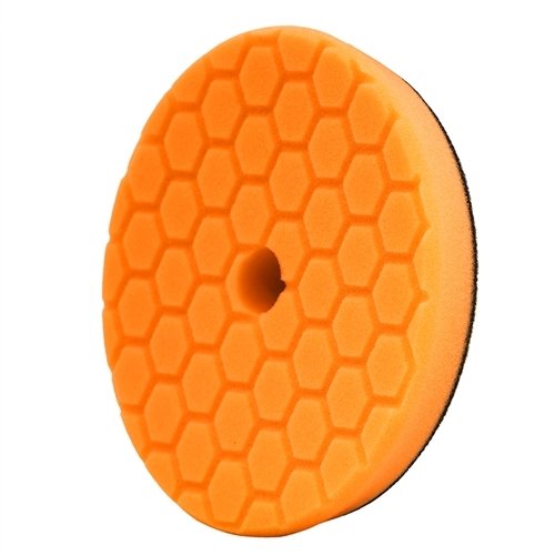 Chemical Guys BUFX112HEX6 Hex-Logic Quantum Medium-Heavy Cutting Pad, Orange (6.5 Inch Pad made for 6 Inch backing plates)