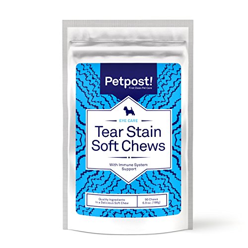 Petpost | Tear Stain Remover Soft Chews - Delicious Eye Stain Supplement for Dogs - Natural Treatment for Tear Stains on Dogs (90 Chews)