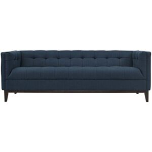 Modway Serve Modern Tuxedo Sofa With Upholstered Tufted Fabric in Azure