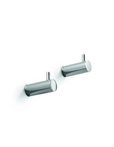 lb picola brass double towel robe hook towel hanger set of 2 for bath, chrome