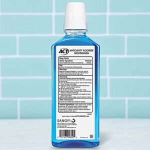 ACT Total Care Anticavity Fluoride Mouthwash ICY Clean Mint 18 oz (Pack of 4)