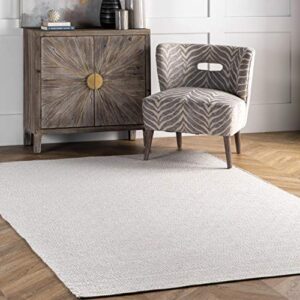 nuloom lorretta geometric cotton area rug, 6' x 9', taupe