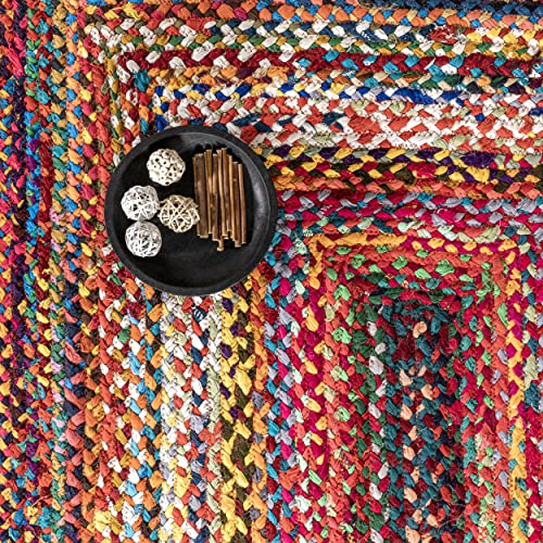 nuLOOM Tammara Bohemian Hand Braided Area Rug, 2' x 3', Multi