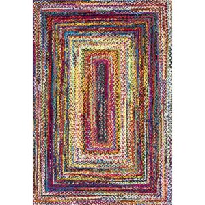 nuLOOM Tammara Bohemian Hand Braided Area Rug, 2' x 3', Multi