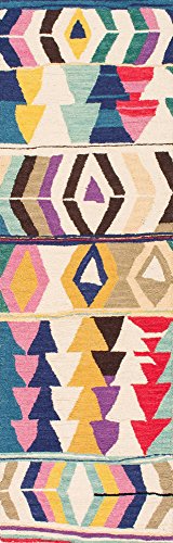 nuLOOM Ofelia Bohemian Wool Runner Rug, 2' 6" x 8', Multi