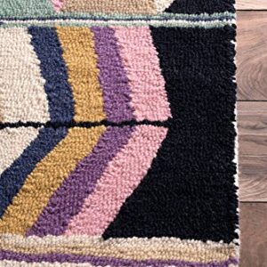 nuLOOM Ofelia Bohemian Wool Runner Rug, 2' 6" x 8', Multi