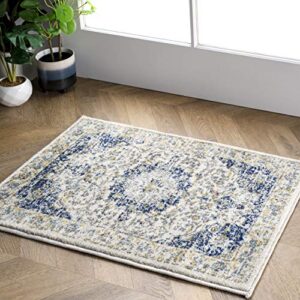 nuloom persian verona distressed area rug, 3' x 5', blue