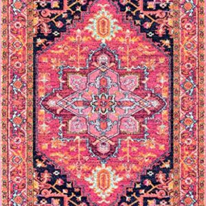 nuLOOM Jaclyn Bohemian Medallion Area Rug, 5' x 7' 5", Pink