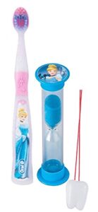 disney princess"cinderella" inspired 2pc bright smile oral hygiene set! includes toothbrush & brushing timer! plus bonus"remember to brush" visual aid!