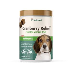naturvet – cranberry relief plus echinacea – helps support a healthy urinary tract & immune system – 120 soft chews