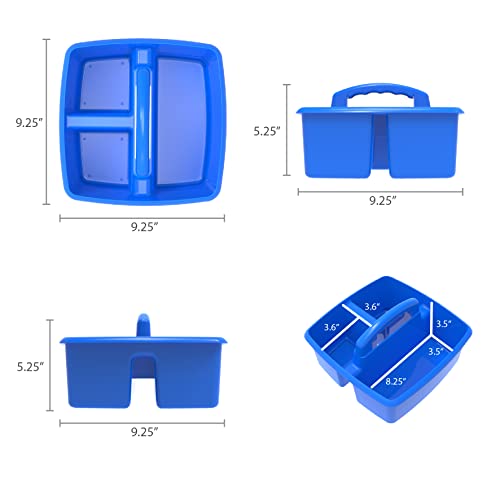 Storex Classroom Caddy, 9.25 x 9.25 x 5.25 Inches, Assorted Colors, Color Assortment Will Vary, Case of 6 (00940U06C), Small Caddy