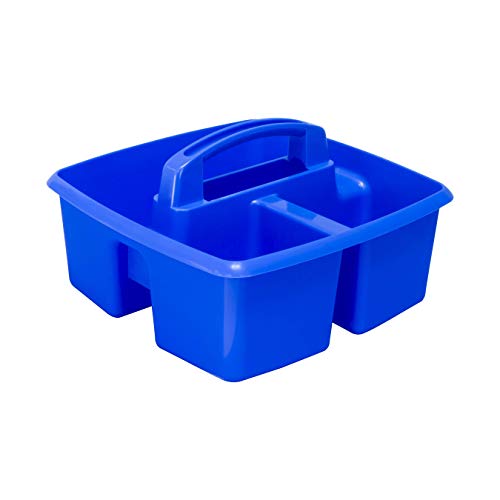 Storex Classroom Caddy, 9.25 x 9.25 x 5.25 Inches, Assorted Colors, Color Assortment Will Vary, Case of 6 (00940U06C), Small Caddy