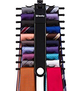 Tenby Living 2-Pack Black Tie Rack, Organizer, Hanger, Holder - Affordable Ti.