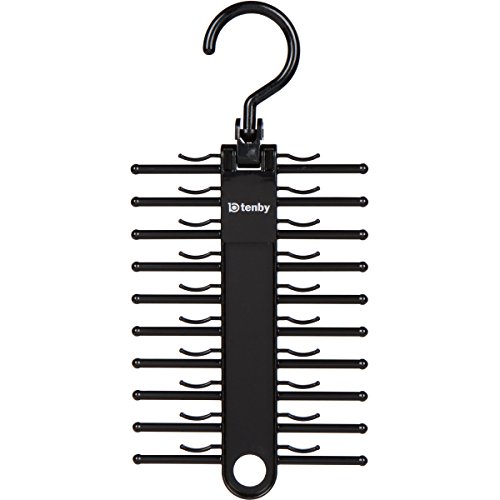 Tenby Living 2-Pack Black Tie Rack, Organizer, Hanger, Holder - Affordable Ti.