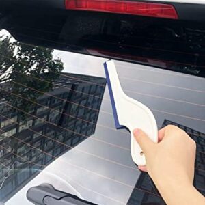 EHDIS Car Squeegee with Soft Silicone Water Blade Auto Vinyl Squeegee with Handle Car Vehicle Window Washing Cleaning-Pack of 1