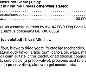 Pet Naturals Daily Probiotic for Dogs, Duck Flavor, 160 Bite Sized Chews - Vet Recommended Digestive and Immune Support Supplement