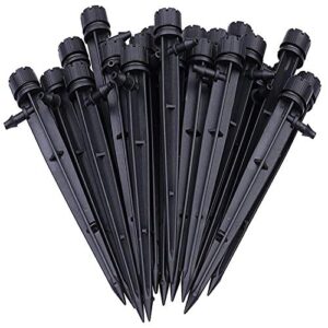 axe sickle set of 50 drip emitters perfect for 4mm / 7mm tube, adjustable 360 degree water flow drip irrigation system for watering system.
