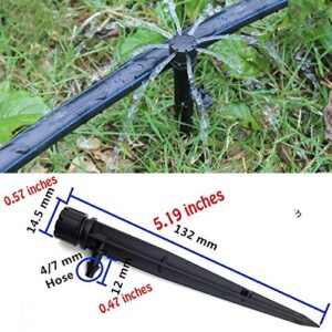 Axe Sickle Set of 50 Drip Emitters Perfect for 4mm / 7mm Tube, Adjustable 360 Degree Water Flow Drip Irrigation System for Watering System.