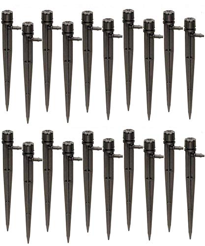 Axe Sickle Set of 50 Drip Emitters Perfect for 4mm / 7mm Tube, Adjustable 360 Degree Water Flow Drip Irrigation System for Watering System.