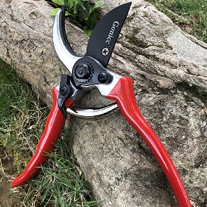 gonicc 8" Professional Sharp Bypass Pruning Shears (GPPS-1002), Tree Trimmers Secateurs,Hand Pruner, Garden Shears,Clippers For The Garden, Bonsai Cutters, Loppers