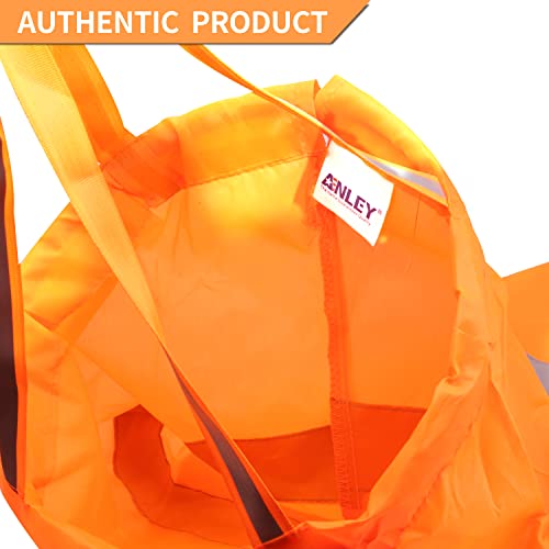 Anley 30 Inch Windsock - Rip-stop Polyester Wind Direction Measurement Sock Bag with Reflective Belt - For Outdoors Airport Farm & Park - Orange 2.5 Feet