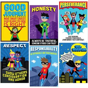 ctp superhero character education, inspirational posters, six pieces (creative teaching press 5649-ck)