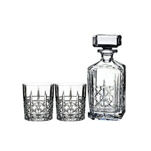 marquis by waterford brady decanter, 3 piece set