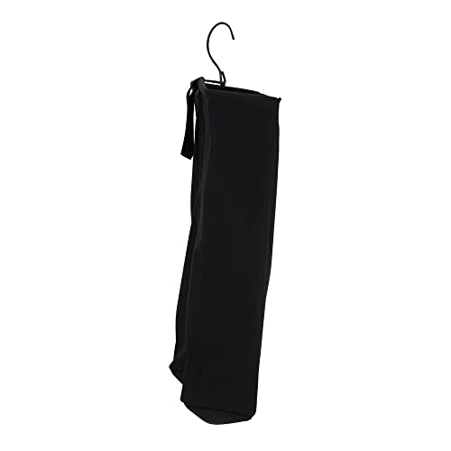 Household Essentials Door Hanging Laundry Bag, Washable Canvas Bag with Loop Handle, Holds Two Loads of Laundry, Great for Dorms and Small Spaces, Black