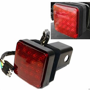 16 led brake light trailer hitch cover fit towing & hauling 2" receiver