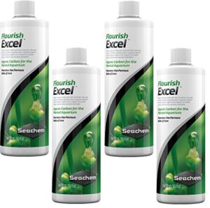 seachem flourish excel 500 milliliter bottles (4 pack)