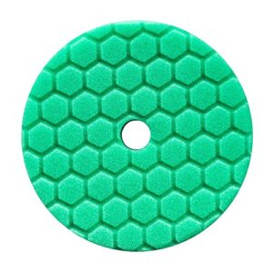 chemical guys bufx113hex6 hex-logic quantum medium-heavy cutting pad, green (6.5 inch pad made for 6 inch backing plates)