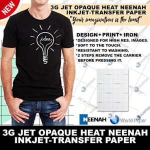 inkjet transfer paper for dark fabric: neenah"3g jet opaque" (11" x 17") 25pk :)