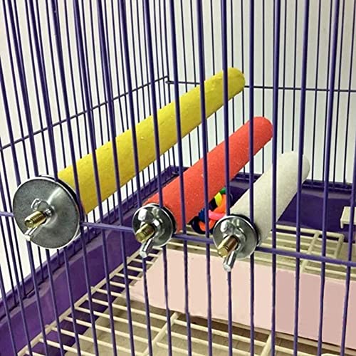 Keersi Wood Perch Paw Grinding Toy for Parrot Macaw African Greys Eclectus Budgies Parakeet Cockatoo Cockatiels Conure Lovebird Finch Cage Toy