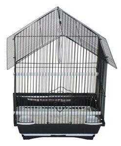 yml a1114mblk house top style small parakeet cage, 11" x 9" x 16"
