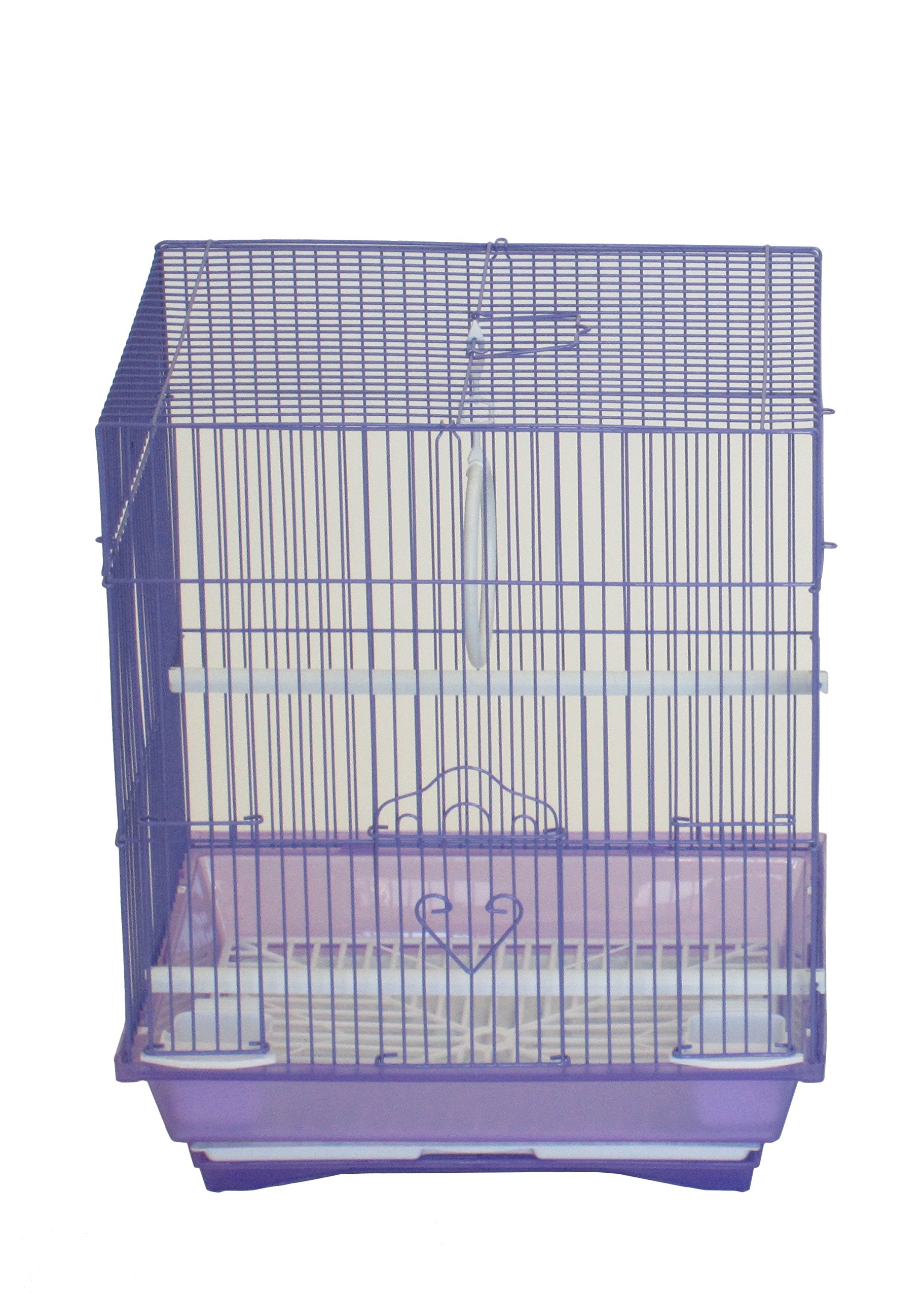 YML A1324MPUR Flat Top Medium Parakeet Cage, 13.3" x 10.8" x 16.5"