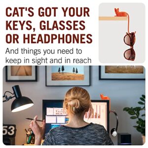 Monkey Business Ginger The Cat Tail Hook for Computer Screen, Desk Headphone Hanger, fits Any Tight Spaces, Hang Keys, Accessories in Easy Reach