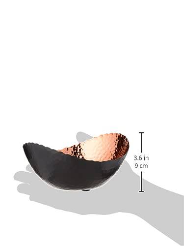 Elegance Eclipse Bowl, 7.25" x 6.5", Black/Copper